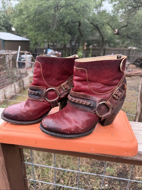 Freebird by Steven Shoes - Freebird by Steven Rust Leather Harness Ankle Boots